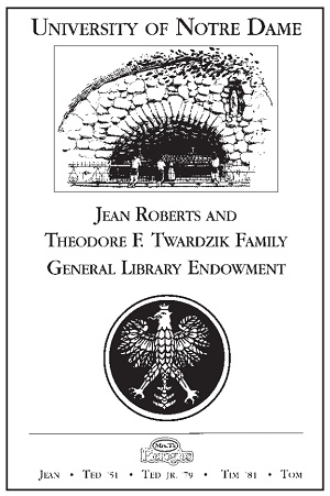 Jean Roberts and Theodore F. Twardzik Family General Library Endowment