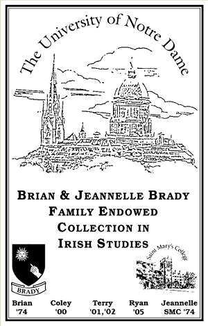 Brian and Jeannelle Brady Family Endowed Collection in Irish Studies