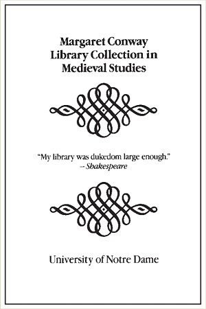 Margaret Conway Library Collection in Medieval Studies
