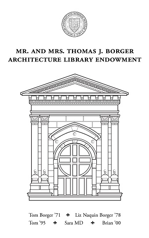 Mr. and Mrs. Thomas J. Borger Architecture Library Endowment