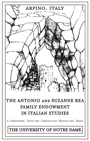 Antonio and Suzanne Rea Family  Endowment in Italian Studies